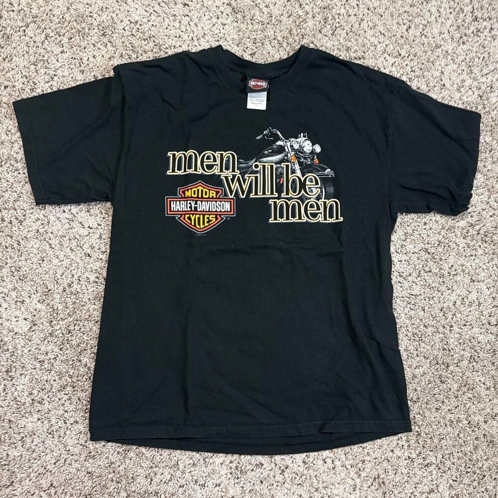 Harley-davidson Men's Black T-shirt